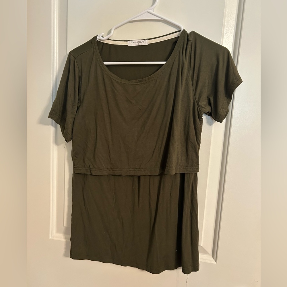 Olive Nursing T Shirt